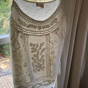 Anthropologie embroidered tank